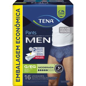 Cueca Descartável Tena Pants Men G/EG 16 Unidades