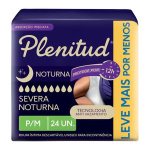 Roupa Íntima Noturna Plenitud P/M 24 Unidades