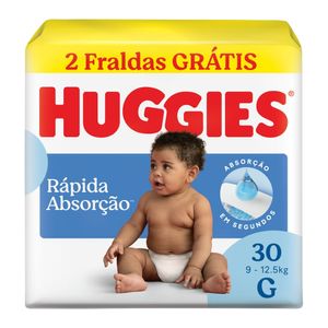 Fralda Huggies Tripla Proteção Tamanho G 30 Unidades
