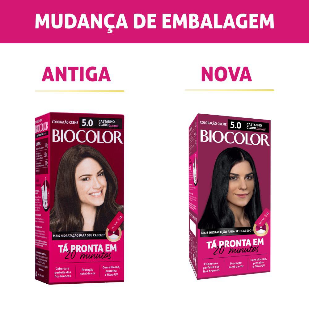 Tintura Biocolor 5.0 Castanho Claro Lux| Drogaria Globo - Drogaria Globo