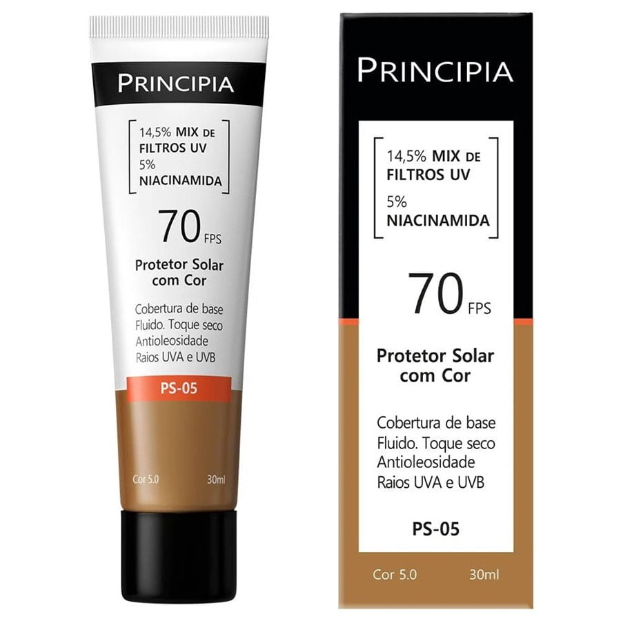 Protetor Solar Principia Mix UV PS-05 Cor 5.0 FPS70 30ml - Drogaria Globo