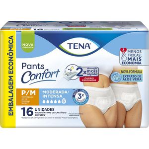 Roupa Íntima Tena Pants Confort  P/M 16 Unidades